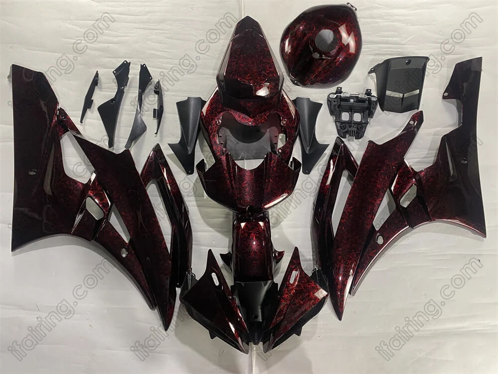 (image for) Fairing kit fit for Yamaha YZF 600 R6 2006 2007 forged carbon fiber look 254